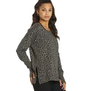 Glyder Charcoal Leopard Long Sleeve Top